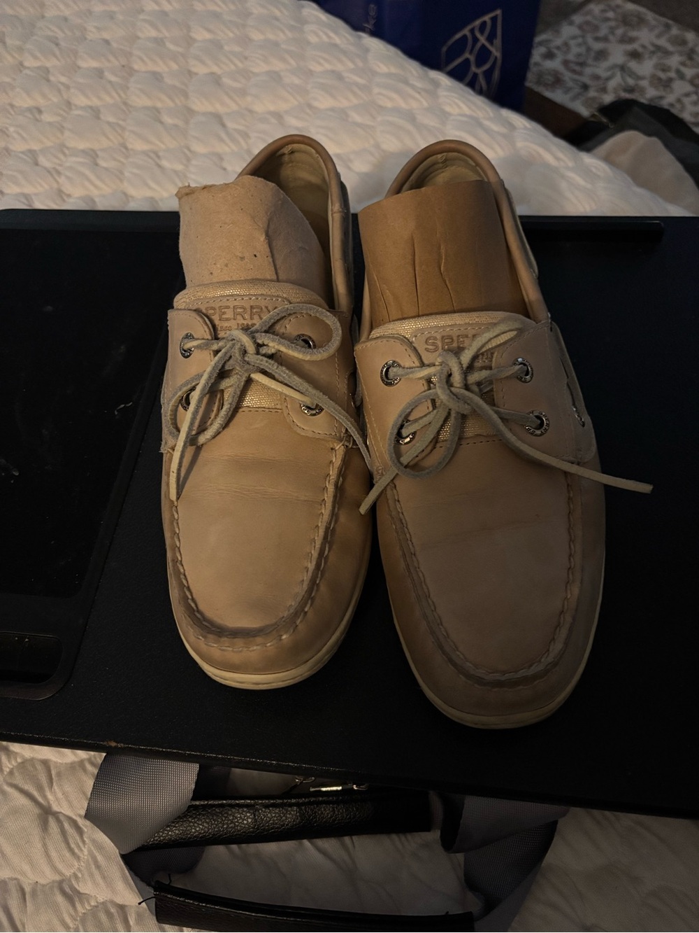 Sperry women Tan Leather Boat Shoes